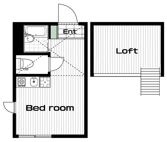 白楽駅の賃貸 60,000円 間取り図