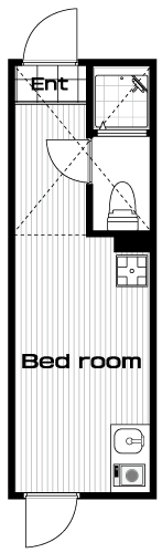 上石神井駅の賃貸 49,000円 間取り図