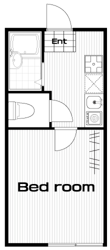 上石神井駅の賃貸 61,000円 間取り図