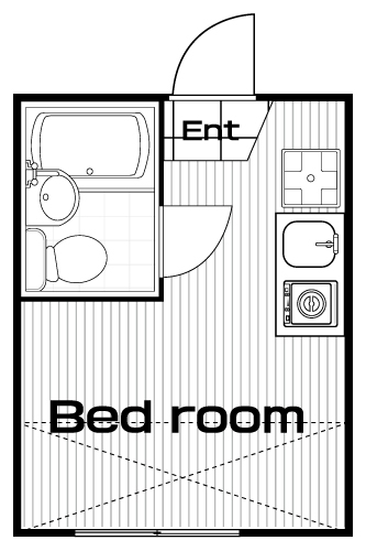 明大前駅の賃貸 44,000円 間取り図