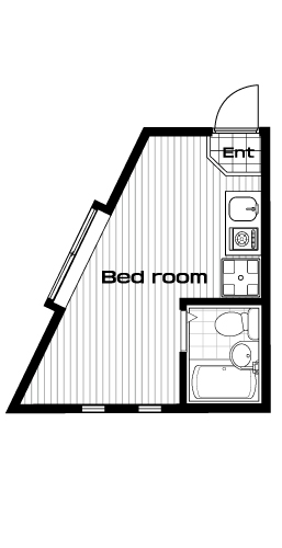 小竹向原駅の賃貸 45,000円 間取り図