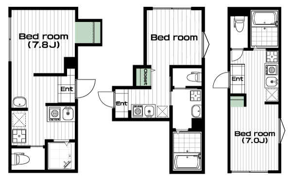 祐天寺駅の賃貸 87,000円 間取り図