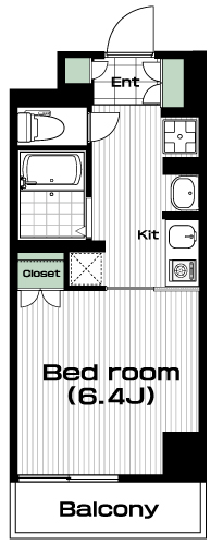 溝の口駅の賃貸 88,000円 間取り図