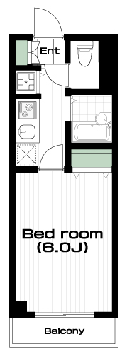 東府中駅の賃貸 66,000円 間取り図