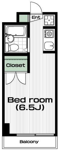 北野駅の賃貸 40,000円 間取り図