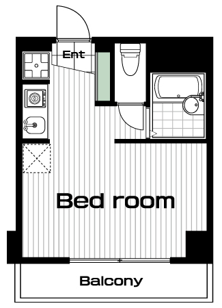 中延駅の賃貸 80,000円 間取り図