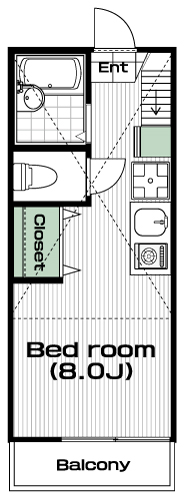 つつじヶ丘駅の賃貸 77,000円 間取り図