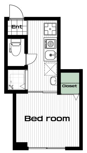 経堂駅の賃貸 70,000円 間取り図
