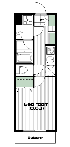 千川駅の賃貸 83,000円 間取り図