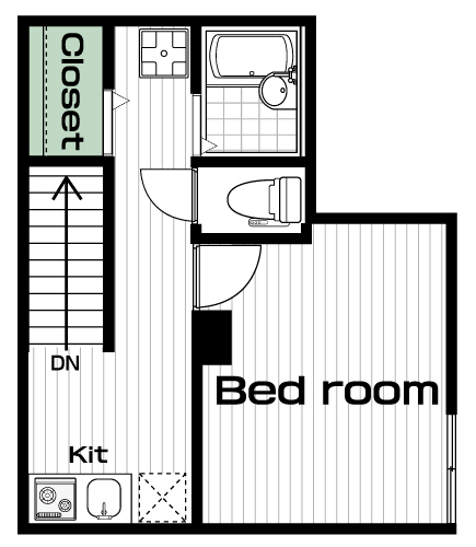 経堂駅の賃貸 78,000円 間取り図