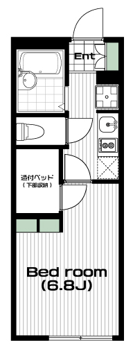 東伏見駅の賃貸 67,000円 間取り図