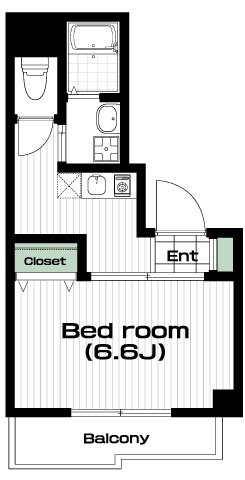 上北沢駅の賃貸 74,000円 間取り図