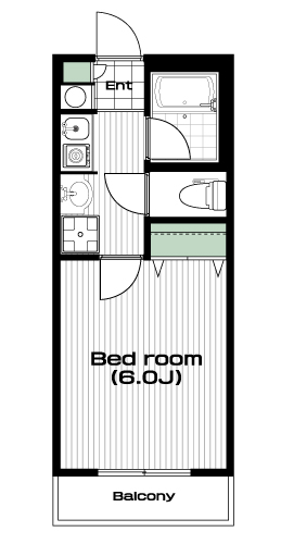 西川口駅の賃貸 70,000円 間取り図