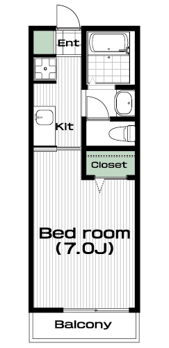 東松原駅の賃貸 75,000円 間取り図