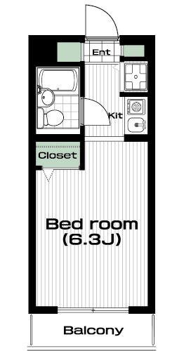 百合ヶ丘駅の賃貸 44,000円 間取り図
