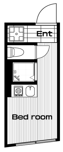 大久保駅の賃貸 78,000円 間取り図