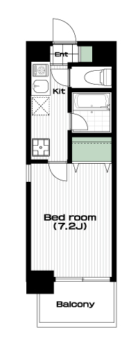 町田駅の賃貸 66,000円 間取り図
