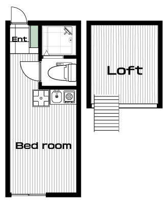 和田町駅の賃貸 49,500円 間取り図
