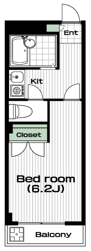 生田駅の賃貸 46,000円 間取り図