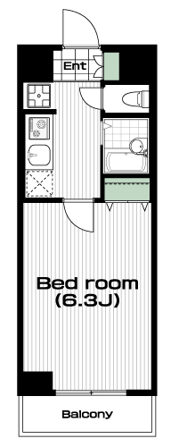聖蹟桜ヶ丘駅の賃貸 73,000円 間取り図