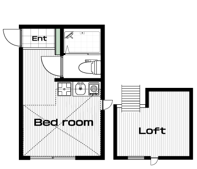 溝の口駅の賃貸 52,000円 間取り図