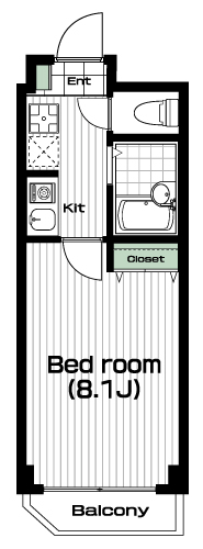 梶が谷駅の賃貸 61,000円 間取り図