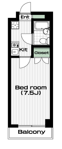生田駅の賃貸 52,000円 間取り図