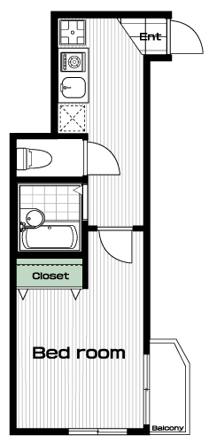 下落合駅の賃貸 65,000円 間取り図