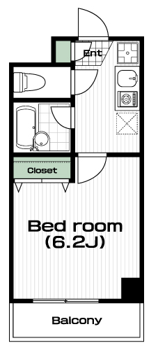 鷹の台駅の賃貸 55,000円 間取り図
