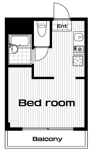 生田駅の賃貸 37,000円 間取り図