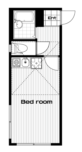 板橋本町駅の賃貸 70,000円 間取り図