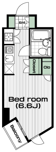 町田駅の賃貸 53,000円 間取り図