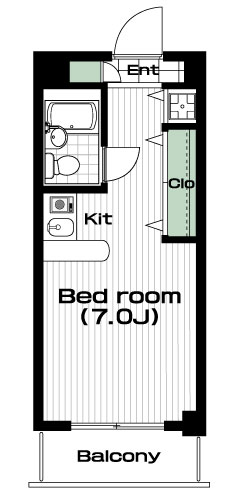 駒沢大学駅の賃貸 63,000円 間取り図