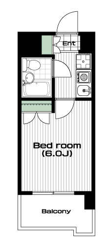 早稲田駅の賃貸 64,000円 間取り図