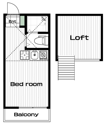 白楽駅の賃貸 55,000円 間取り図