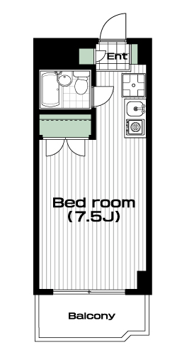 江古田駅の賃貸 62,000円 間取り図