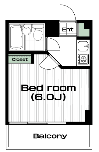国領駅の賃貸 47,000円 間取り図
