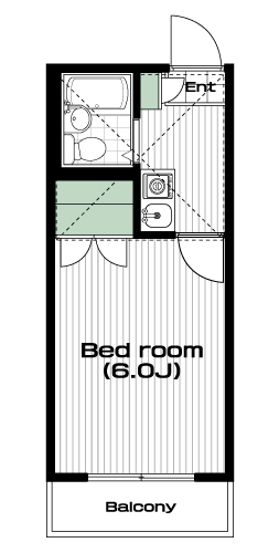 ときわ台駅の賃貸 54,000円 間取り図