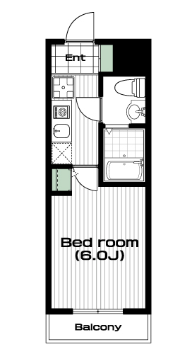 西巣鴨駅の賃貸 72,000円 間取り図