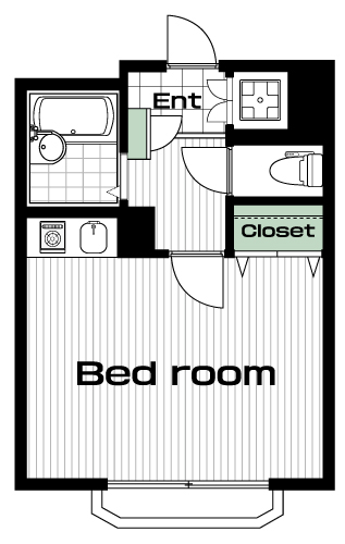 経堂駅の賃貸 70,000円 間取り図