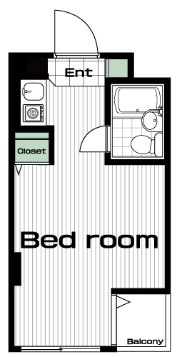 中野駅の賃貸 59,000円 間取り図