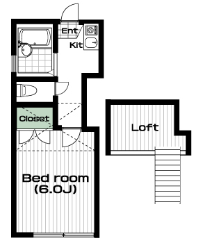 三ツ沢上町駅の賃貸 43,000円 間取り図