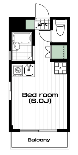 中村橋駅の賃貸 57,000円 間取り図