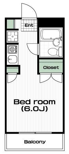 京王堀之内駅の賃貸 27,000円 間取り図