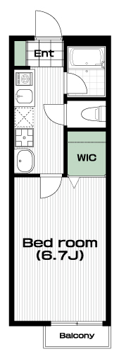 大塚・帝京大学駅の賃貸 57,000円 間取り図