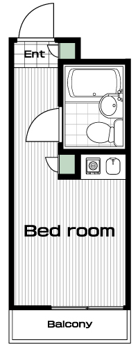 八幡山駅の賃貸 45,000円 間取り図