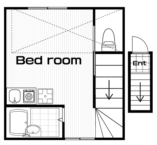 三鷹駅の賃貸 57,000円 間取り図
