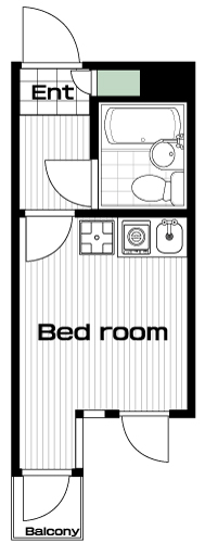 長原駅の賃貸 55,000円 間取り図