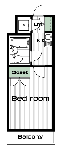 喜多見駅の賃貸 55,000円 間取り図