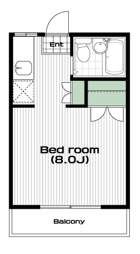 江古田駅の賃貸 52,000円 間取り図